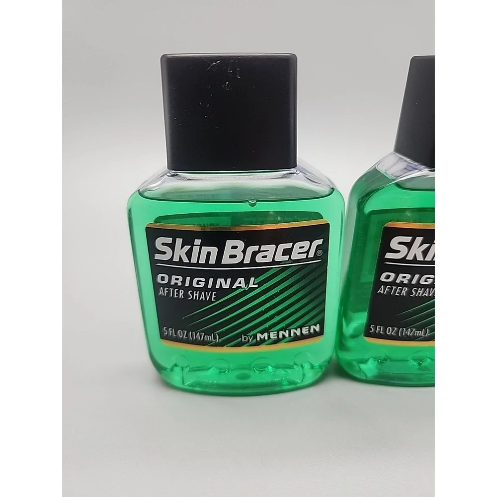 Mennen Skin Bracer Original After Shave 5 fl oz Plastic Bottle Lot of 2